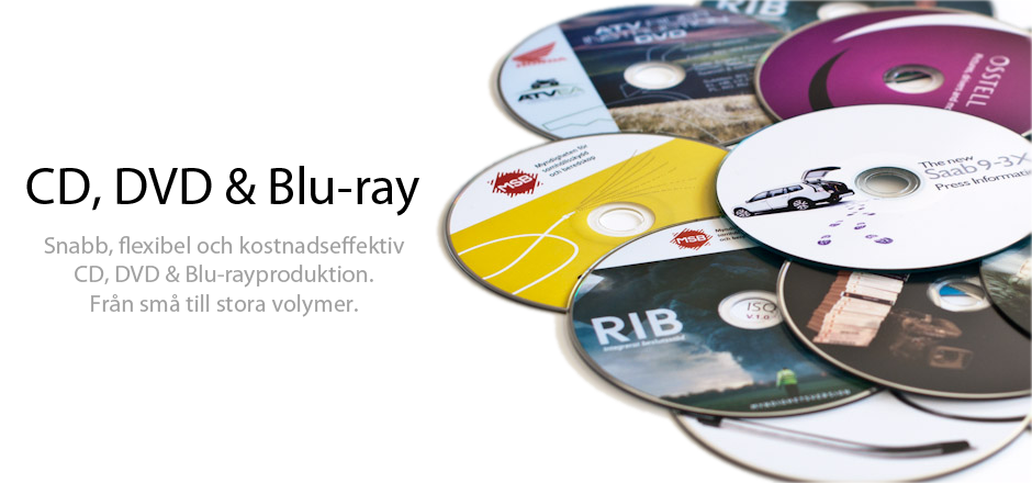 Snabb, flexibel och kostnadseffektiv CD, DVD & Blu-ray produktion. Från små till stora volymer.